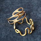 Horizontal Brass Wave - Bracelet横向水纹
