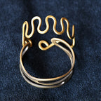 Vertical Brass Wave - Bracelet竖向波浪
