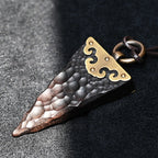 Brass-Clad Ebony Wood Triangle - Pendant