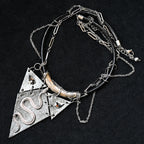 Diamond Form Collage - Double Wrap - Necklace