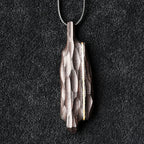 I-Shaped Ebony Wood with Brass Line - Pendant