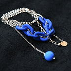 Entwined: Blue & Silver - Necklace