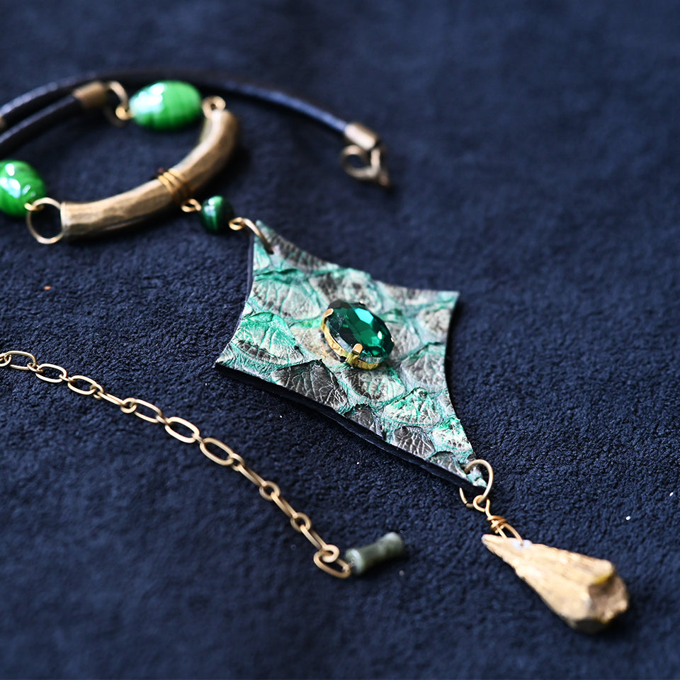 Diamond Form Pendant - Necklace