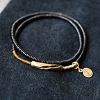 Cracked Brass - Triple Wrap Bracelet