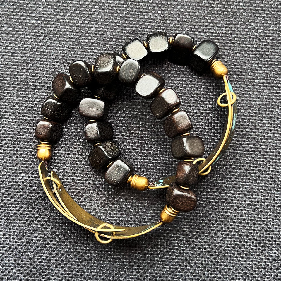 Bronze Fragments - Single Wrap Bracelet