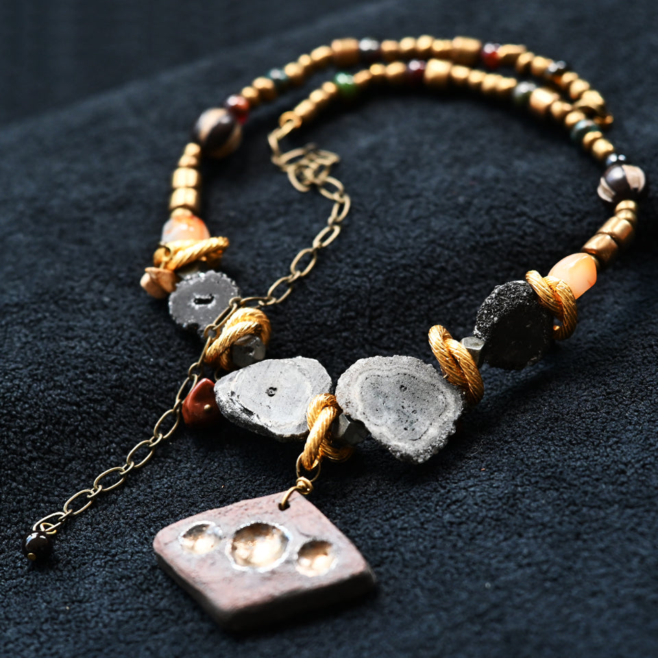 Kupferdraht-Ton – Halskette