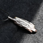 I-Shaped Ebony Wood with Brass Line - Pendant