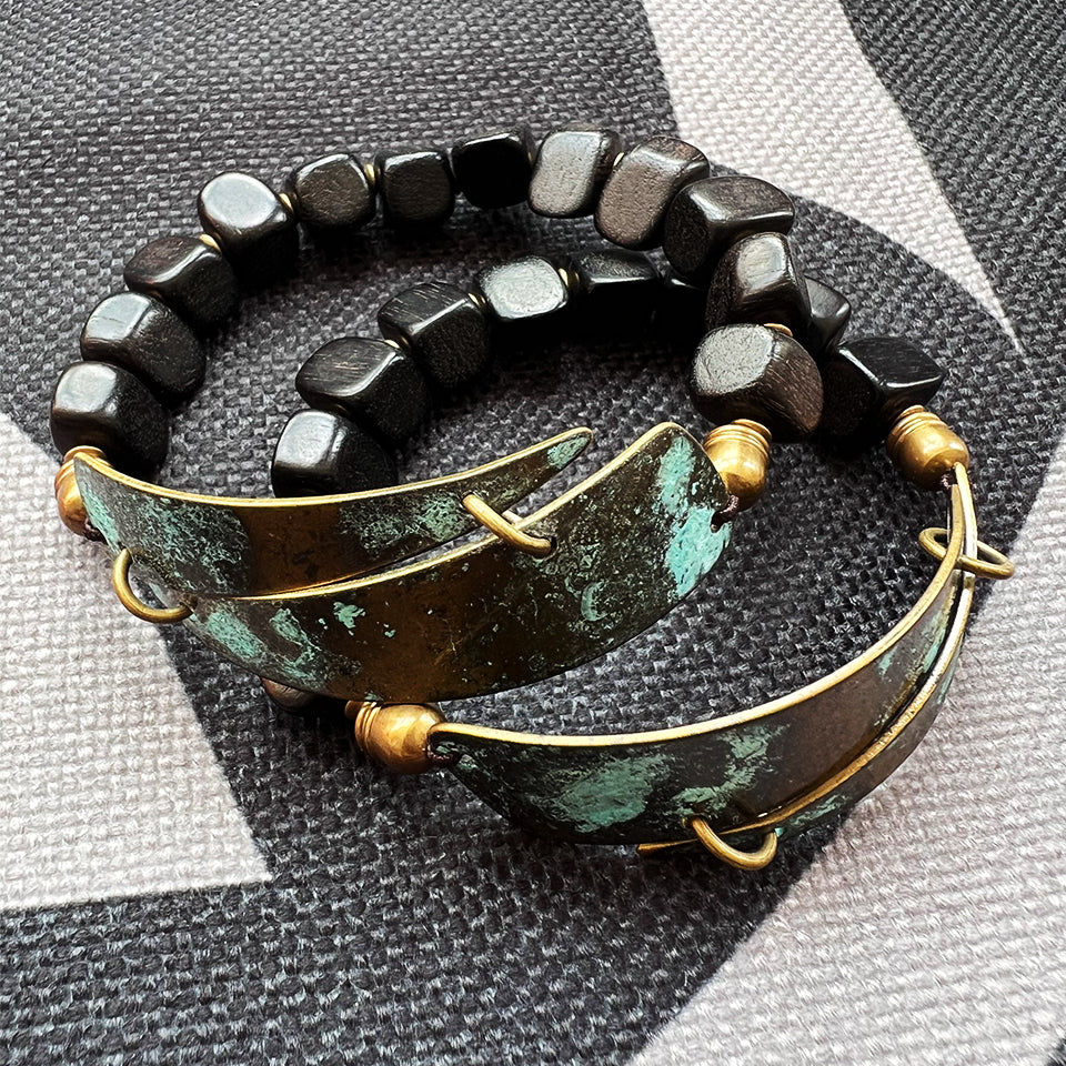 Bronze Fragments - Single Wrap Bracelet