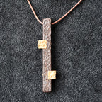 Ebony Wood with Brass Dot - Pendant