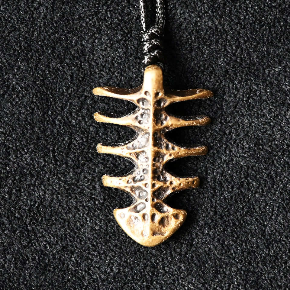 Fishbone Brass - Pendant
