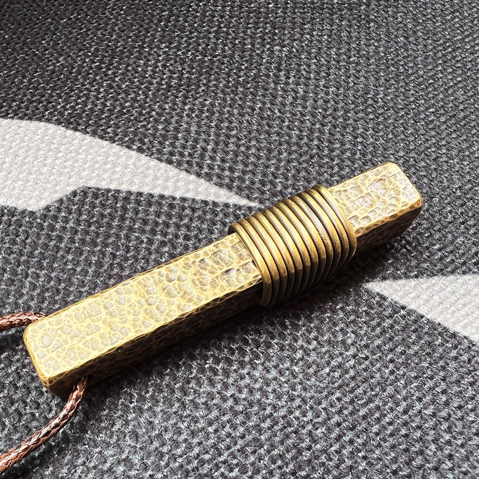 Wrapped Brass Bar - Pendant