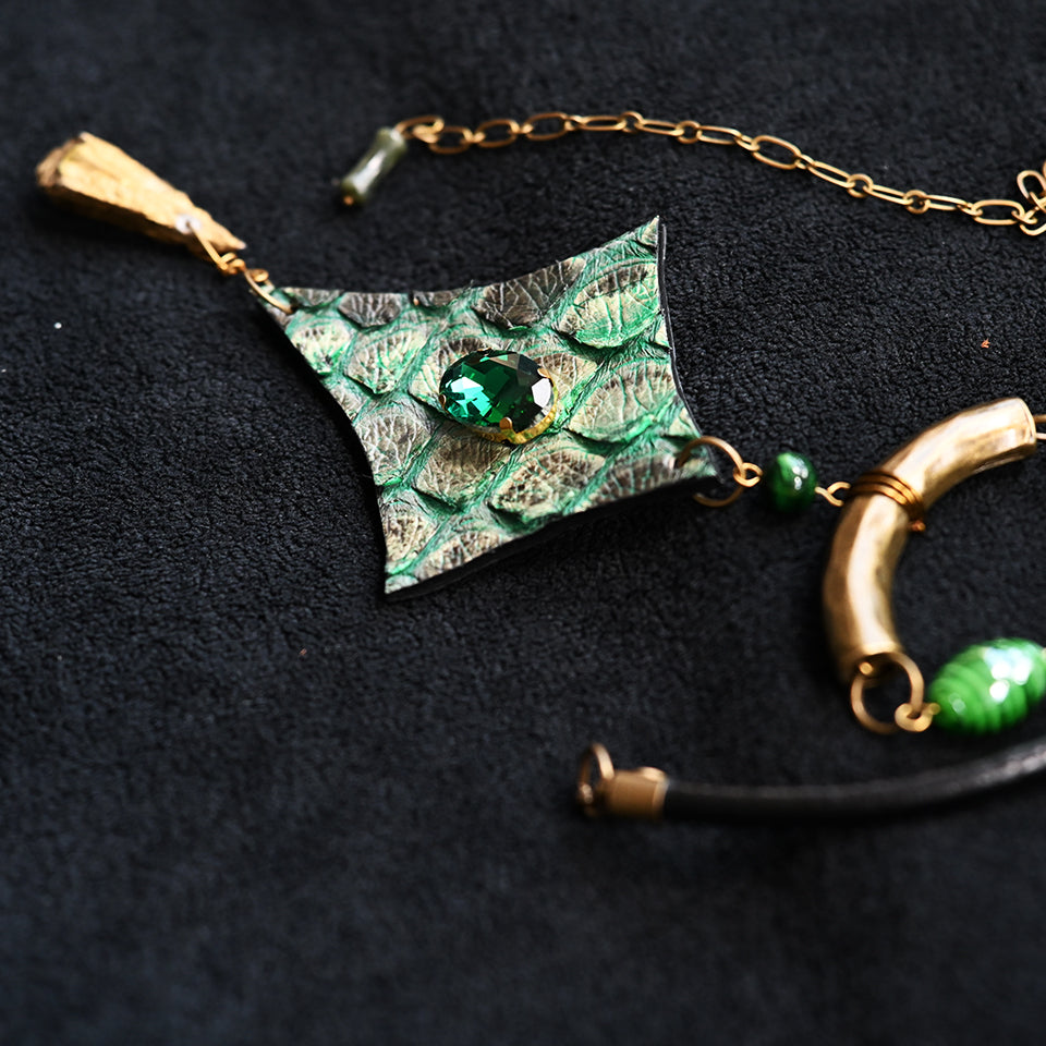 Diamond Form Pendant - Necklace