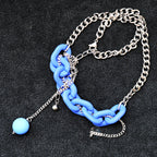 Entwined: Blue & Silver - Necklace