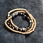 Obsidian - Triple Wrap Bracelet