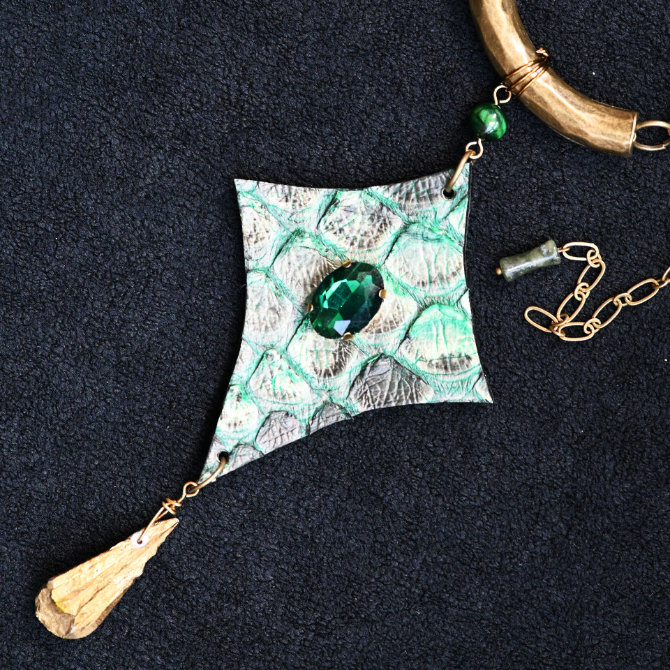 Diamond Form Pendant - Necklace