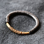 Wrapped Brass Bar - Single Wrap Bracelet