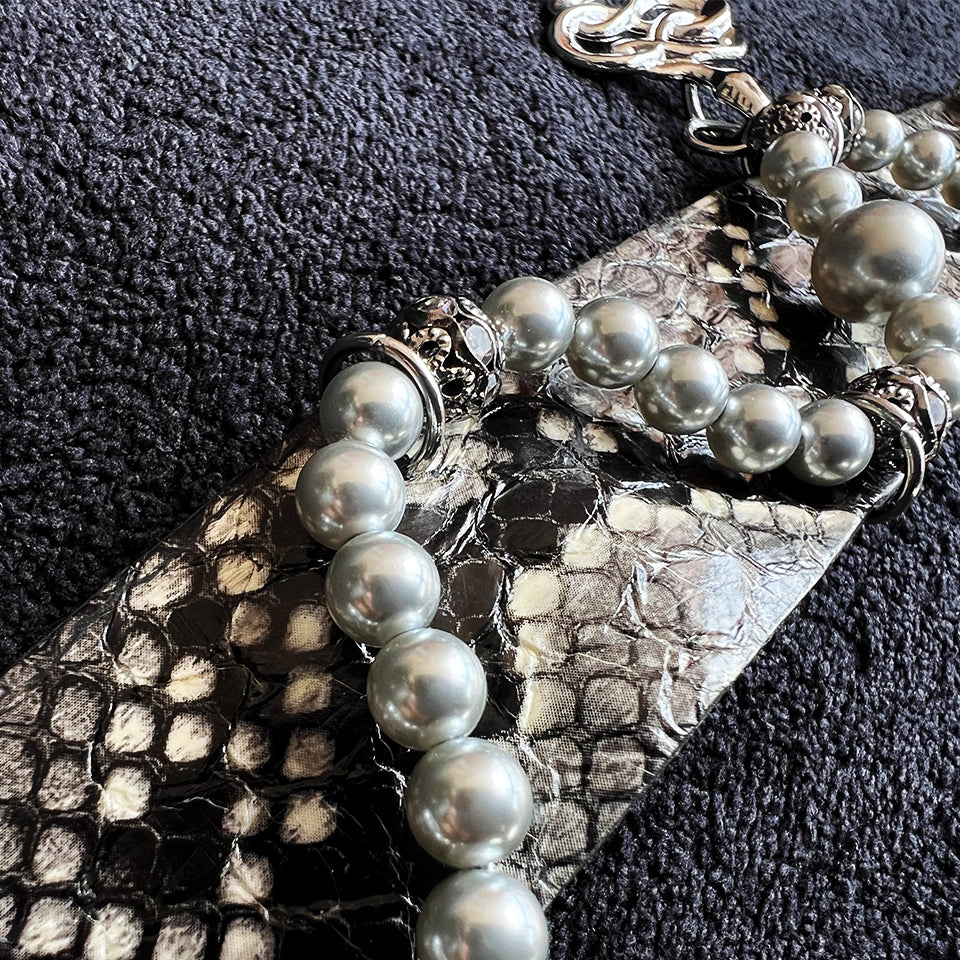 Wide Pearl Wave - Choker