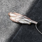 I-Shaped Ebony Wood with Brass Line - Pendant