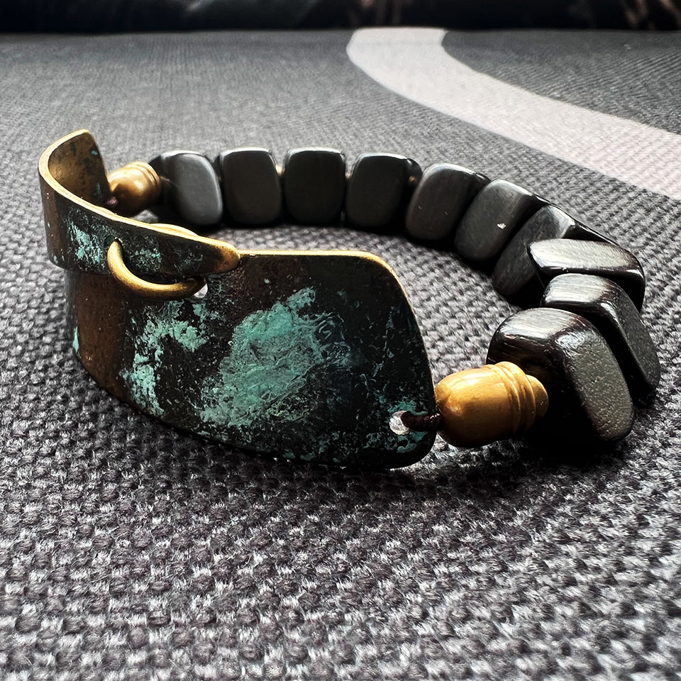 Bronze Fragments - Single Wrap Bracelet
