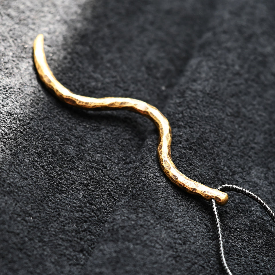 Brass S-Curve - Pendant