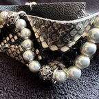 Wide Pearl Wave - Choker