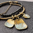 Bronze Fragments - Triple Wrap Bracelet