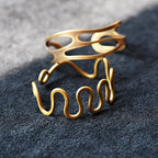 Vertical Brass Wave - Bracelet竖向波浪