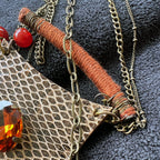 Diamond Form Pendant - Brass - Necklace