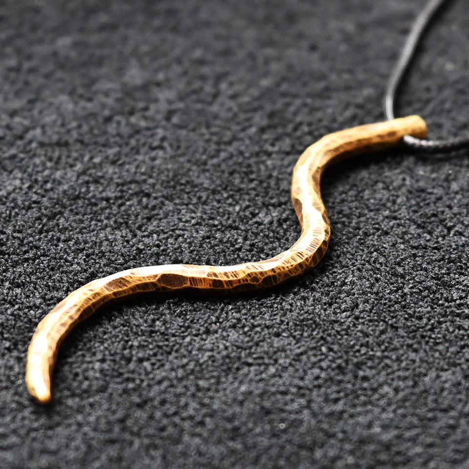Brass S-Curve - Pendant