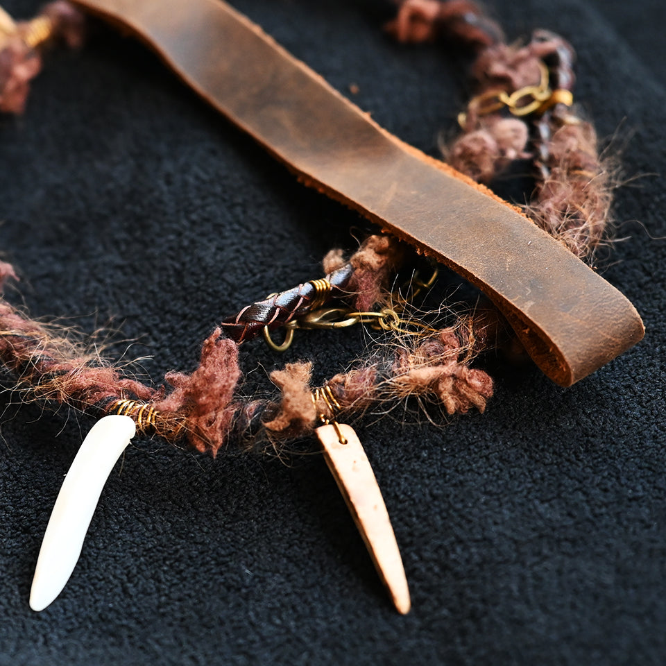 Thorned Diamond Form Pendant - Choker Necklace