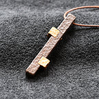 Ebony Wood with Brass Dot - Pendant
