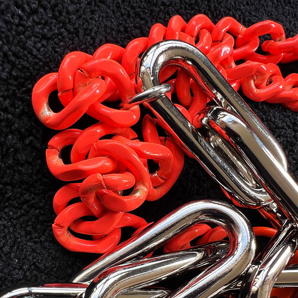 Collision: Silver & Orange - Necklace