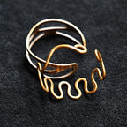 Vertical Brass Wave - Bracelet竖向波浪