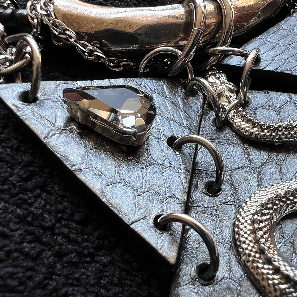 Diamond Form Collage - Double Wrap - Necklace