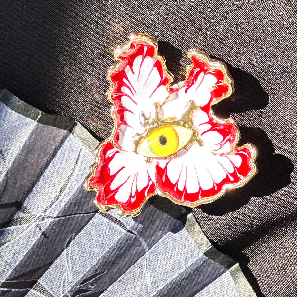 Blood Moon Flower - Brooch