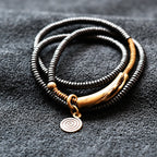 Cracked Brass - Triple Wrap Bracelet