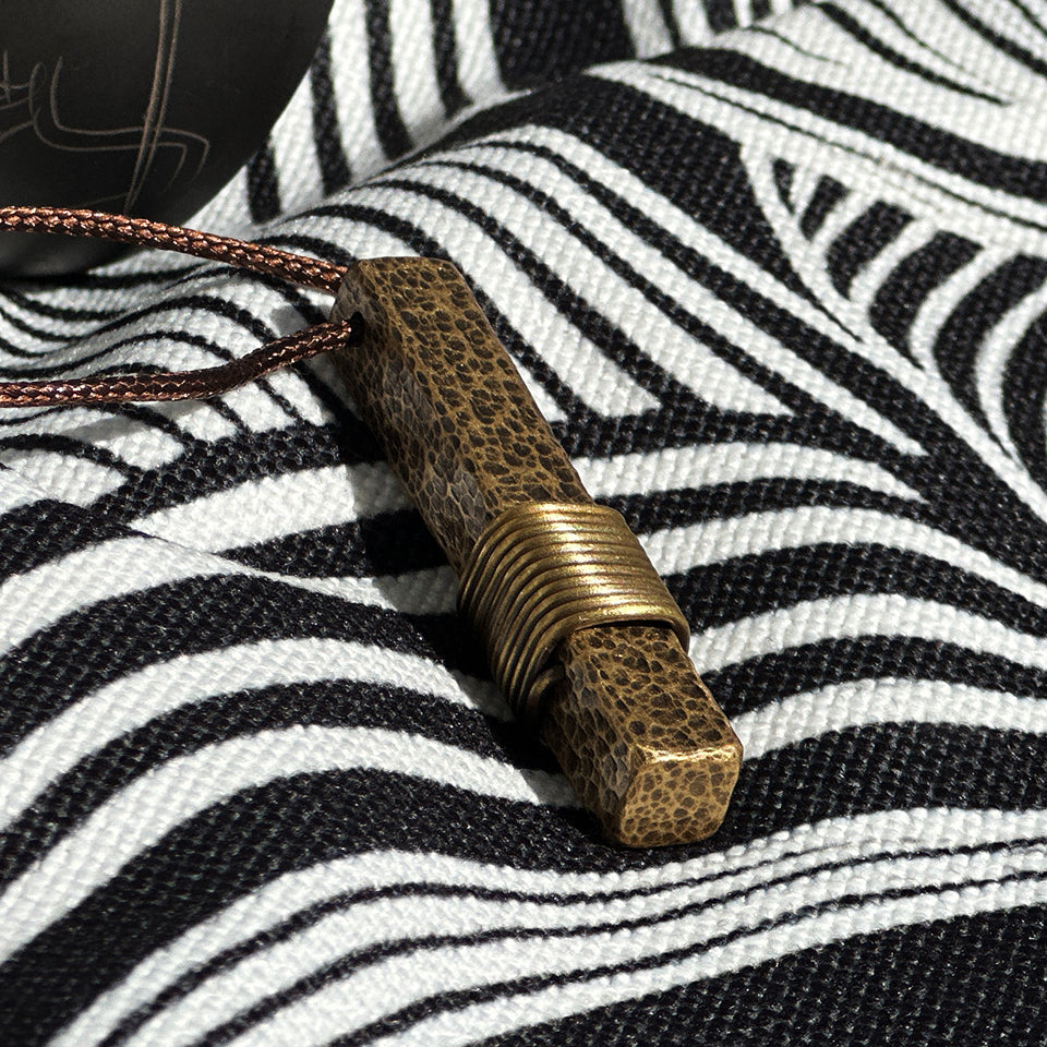 Wrapped Brass Bar - Pendant