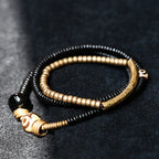 Agate Stone ( Black )- Layered Double & Single Wrap Bracelets