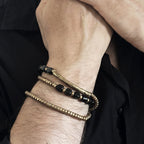 Obsidian - Triple Wrap Bracelet