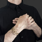 Vertical Brass Wave - Bracelet竖向波浪
