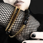 Ebony Wood Bead - Triple Wrap Bracelet
