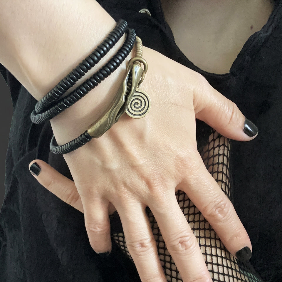 Cracked Brass - Triple Wrap Bracelet