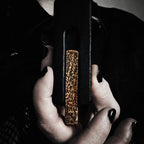 U-Shaped Brass Inlaid Ebony Wood - Pendant