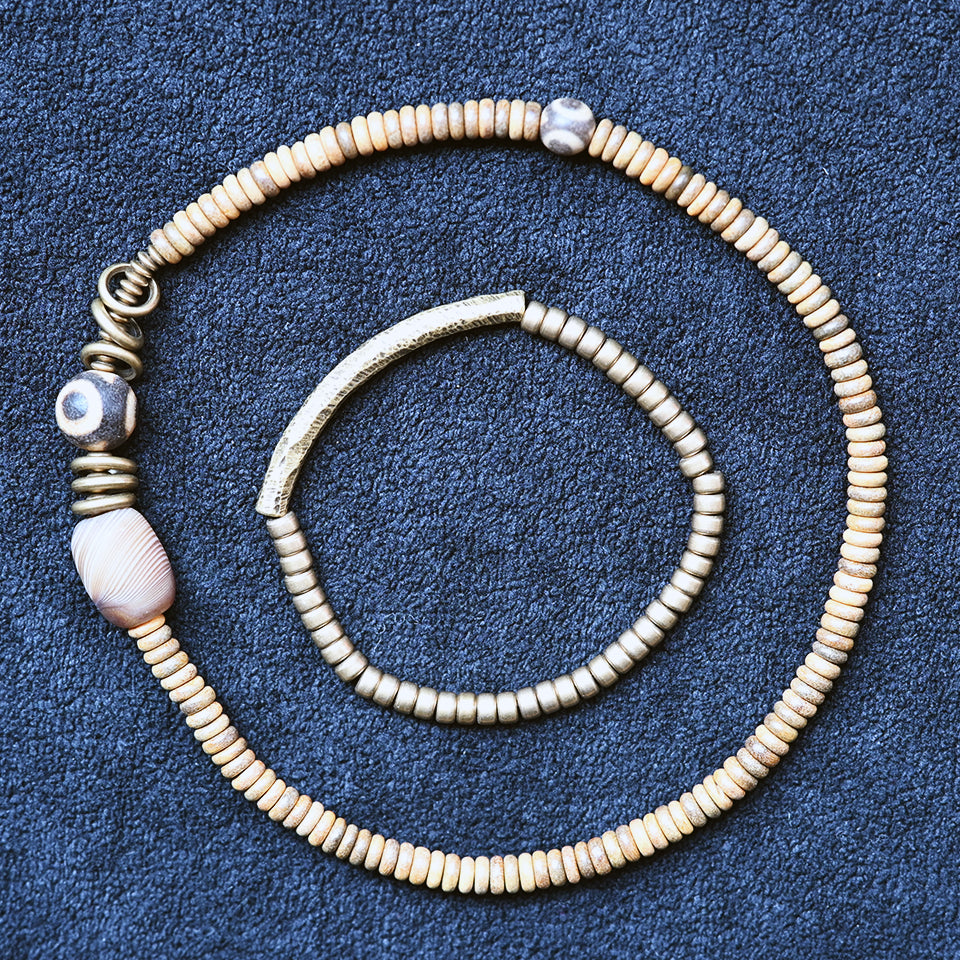 Agate Stone ( Beige )- Layered Double & Single Wrap Bracelets