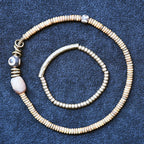 Agate Stone ( Beige )- Layered Double & Single Wrap Bracelets